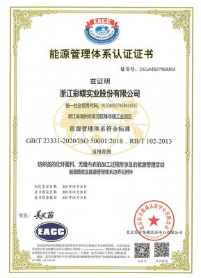 能源管理體系認(rèn)證證書(shū)